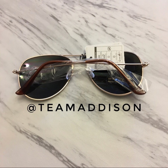 LAST 1! Mirrored Aviators Blue Purple Sunnies Gold - Picture 4 of 8